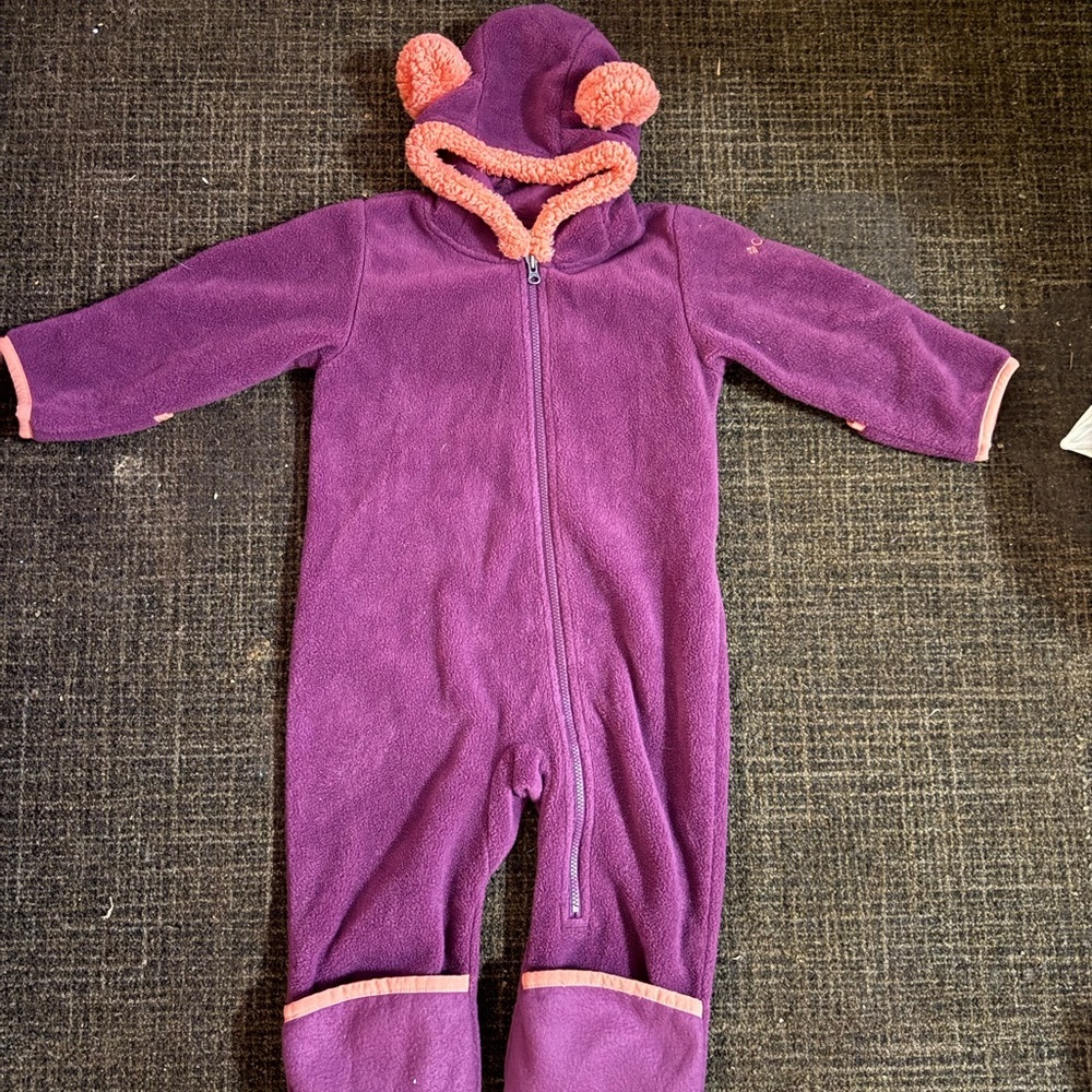 Girl Columbia Fleece Bodysuit 12-18 Months